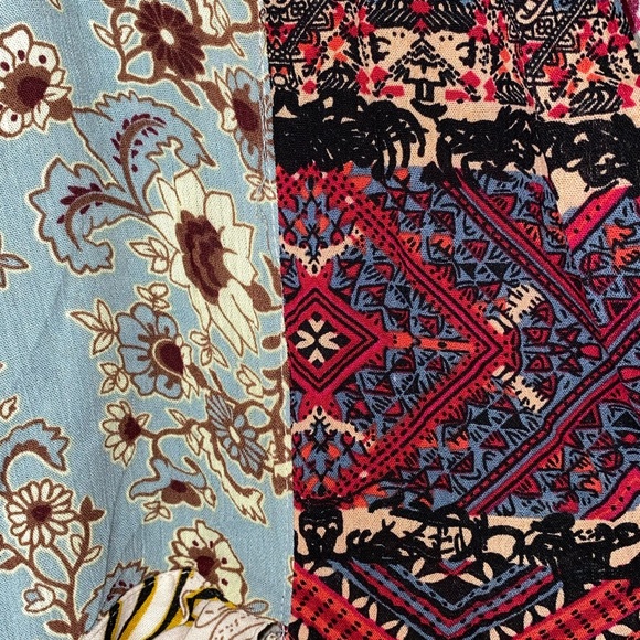 Boho Kimono Patchwork Cardigan XL/1X Tribal Floral - Picture 5 of 7